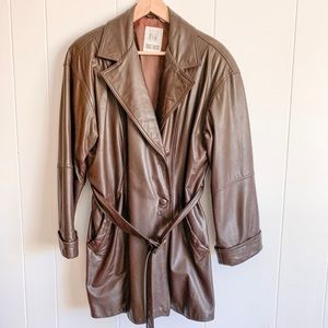 Vintage Brown Leather Jacket/Coat